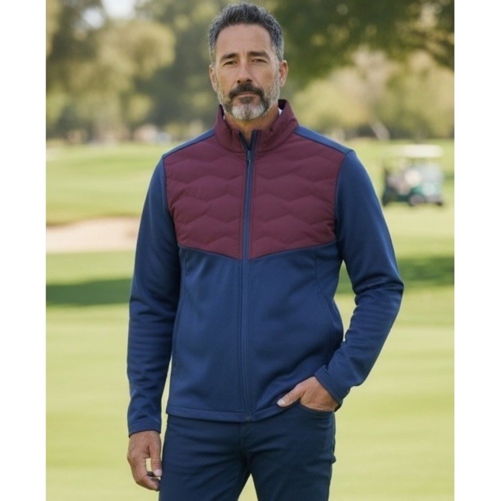 Holderness & Bourne Men's Golf Brodie Jacket Coat Navy Blue Claret Size Small